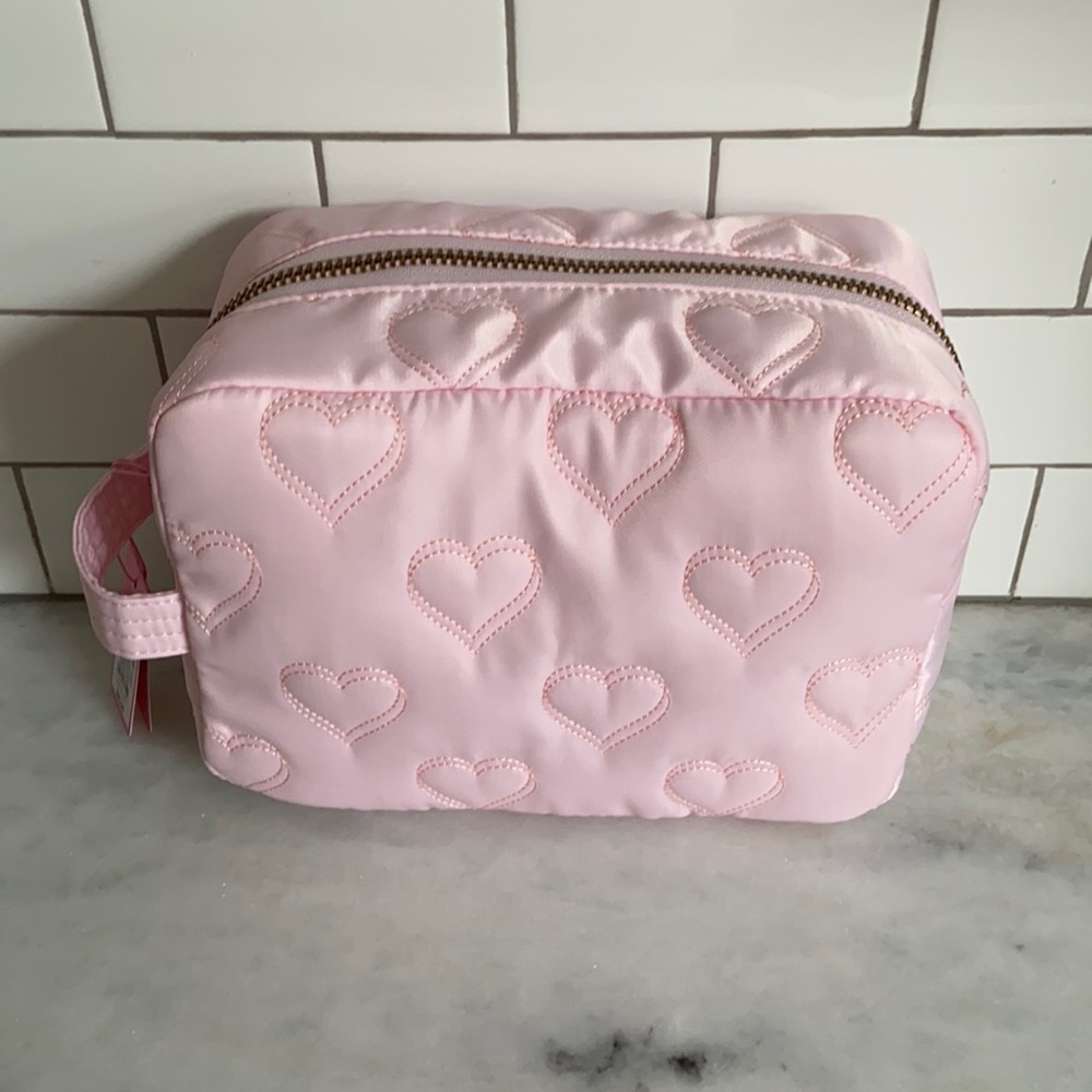 Stoney Clover Lane x Target large pouch with embroidered hearts